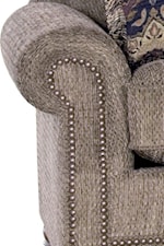 Pleated Rolled Arms with Nailhead Trim