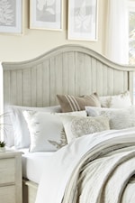 Modus International Ella Rustic Solid Wood King Scroll Bed in White Wash