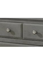 Wooden Drawer Pulls with Brushed Metal Insert