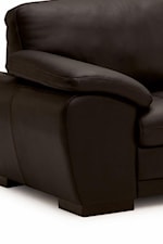 Large Pillow-Top Arm with Block Wood Feet