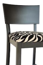 Zebra Skin Upholstery Complimented by Black Finished Woodwork