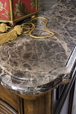 Pulaski Furniture San Mateo Traditional 4-Drawer Marble Top Sideboard Buffet
