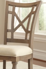 Chair Backs Feature Unique "X" Motif & Geometric Design