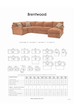 Rowe Brentwood Rolled Arm Sectional Sofa