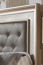 Faux Leather Coverings and Tufted Headboard
