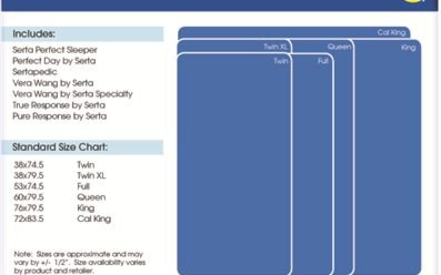 Serta Mattress Size Chart