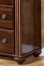 Fluted Bun Style Feet Shown on Dresser