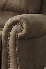 Curved Roll Arms with Nailhead Trim