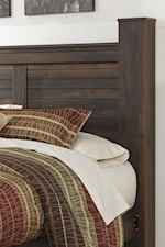 Poster Headboard with Slat Look Details
