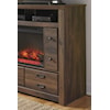 Media Chest is Compatible with Fireplace Insert