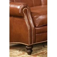 Rolled Arms, Nailhead Trim, and Turned Feet