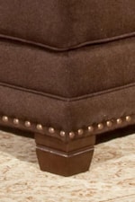 Tapered Wood Leg with Nailhead Base