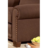 Rolled Arm with Nailhead Trim