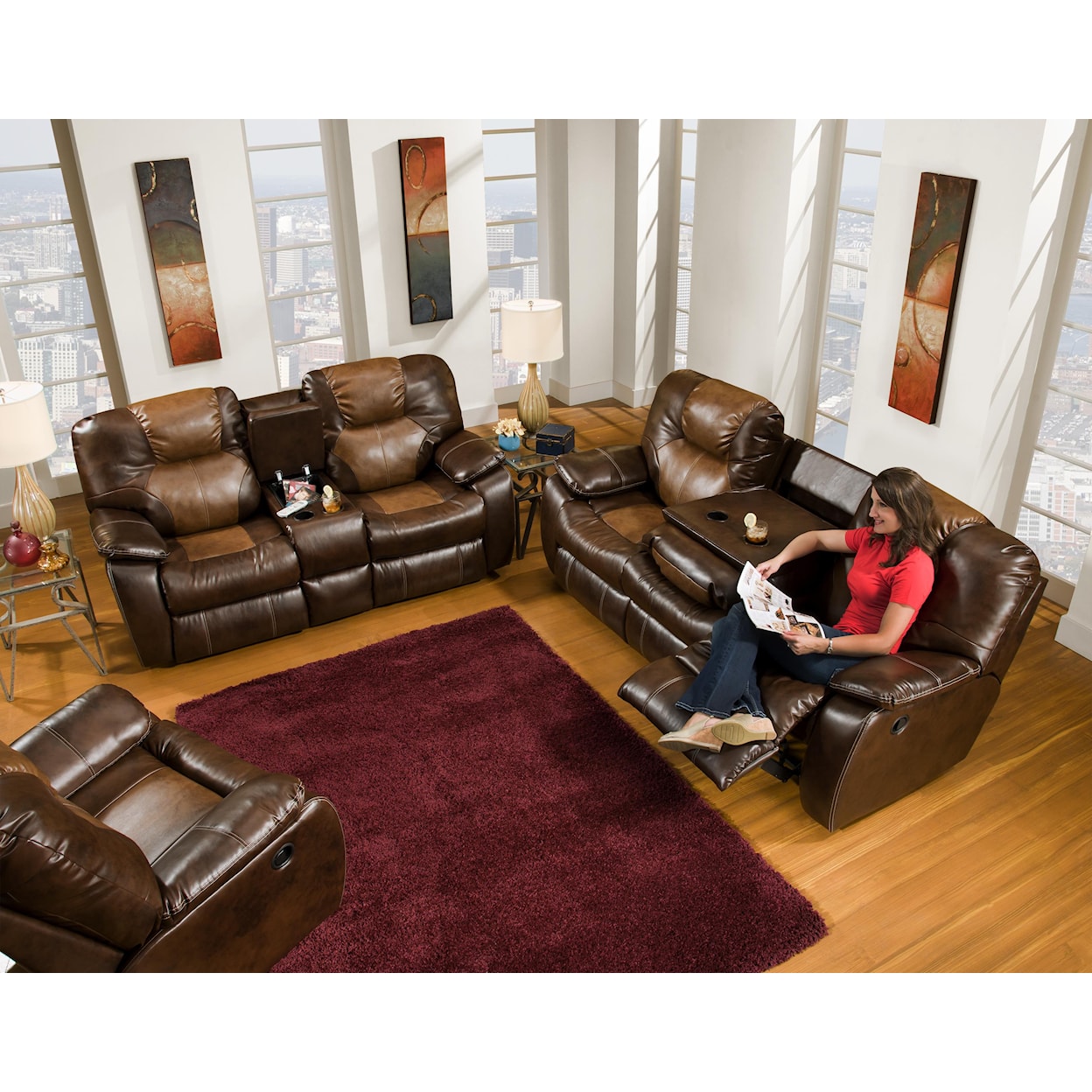Design2Recline Avalon Reclining Living Room Group