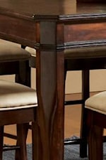 Beveled Table Legs and Carved Table Edge