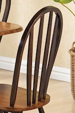 Rounded Slat Backrests on Chairs