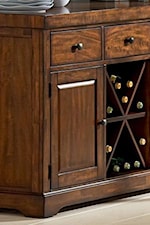 Includes Convenient Storage Space for Dining Accessories & Spirits