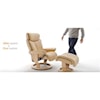 Stressless by Ekornes London High Back Recliner and Ottoman