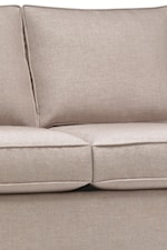 Plush Upholstered Seat Cushions and Back Cushions Create a Soft Seating Area for Comfortable Relaxation