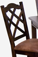 Double Crossback Chairs and Stools
