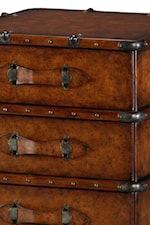 Leather Wrapped Luggage-Style Chest