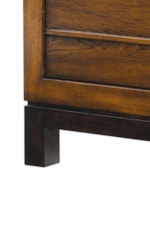 The Bali Sun-Drenched Sienna Wood Finish is Highlighted with Beautiful Rich Walnut Parsons Legs