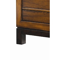 The Bali Sun-Drenched Sienna Wood Finish is Highlighted with Beautiful Rich Walnut Parsons Legs