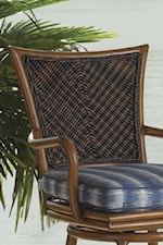 Chair Backs Feature Complex Woven Design that Brings Out the Umber Brown Coloration