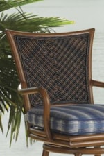 Chair Backs Feature Complex Woven Design that Brings Out the Umber Brown Coloration