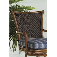 Chair Backs Feature Complex Woven Design that Brings Out the Umber Brown Coloration