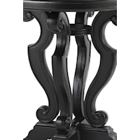 Shapely Pedestal with Scroll Details