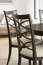 Decorative Triple Rounded X Chair Back Design