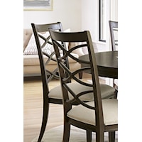 Decorative Triple Rounded X Chair Back Design