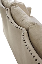 Shapely Sofa Back with Nail-head Trim