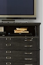 Drop-Front Drawers Provide Media Access