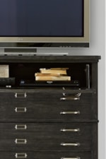 Drop-Front Drawers Provide Media Access