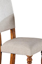 Seat and Back Upholstered in a Light Fabric