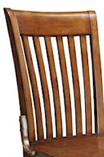 Vertically Slatted Office Chair Back with Sweeping Topside