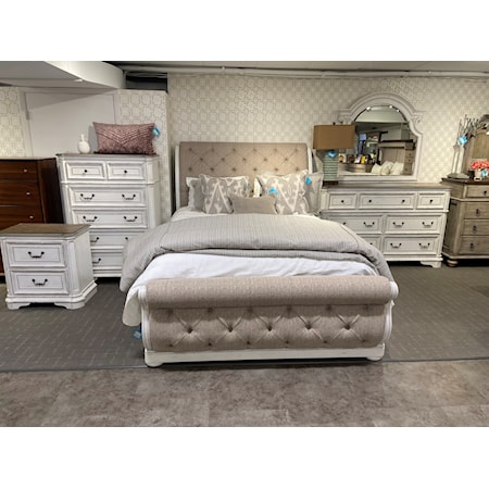 5-pc Bedroom Set, Bed, Dresser, Mirror, Nightstand, Chest. 
(SOLD AS SET ONLY) 
$3,999 or $139/mo for 36 months
*limited quantities*