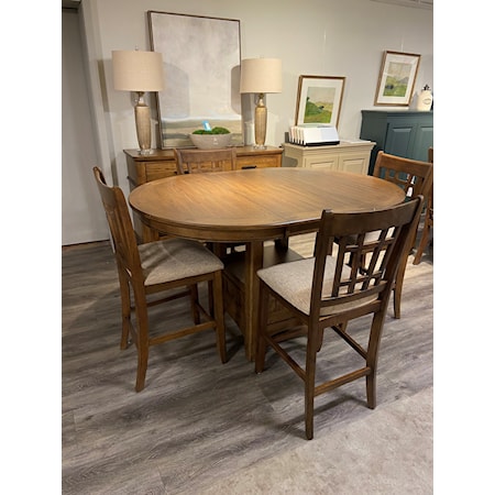 Pub Table and 4 Upholstered Wooden Stools
$1,299 or $46/mo for 36 months
*limited quantities*