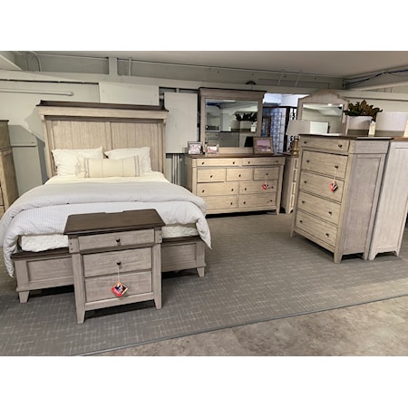 5-pc Bedroom Set, Bed, Dresser, Mirror, Nightstand, Chest. (SOLD AS SET ONL) $4,999 or $174/mo for 36 months
*limited quantities*