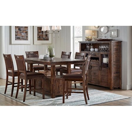 Cannon Valley Counter High Dining Set (8pc)