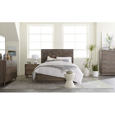Includes king bed, 2 nightstands and dresser.