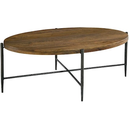 50x32x19" Oval Coffee Table