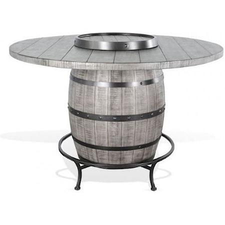 54x54x36" Barrel Pub Table