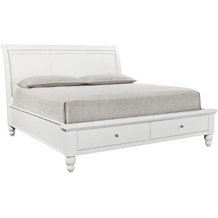 King Sleigh Storage Bed