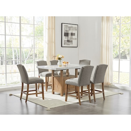 Aleeda Collection: 
Table with 6 chairs