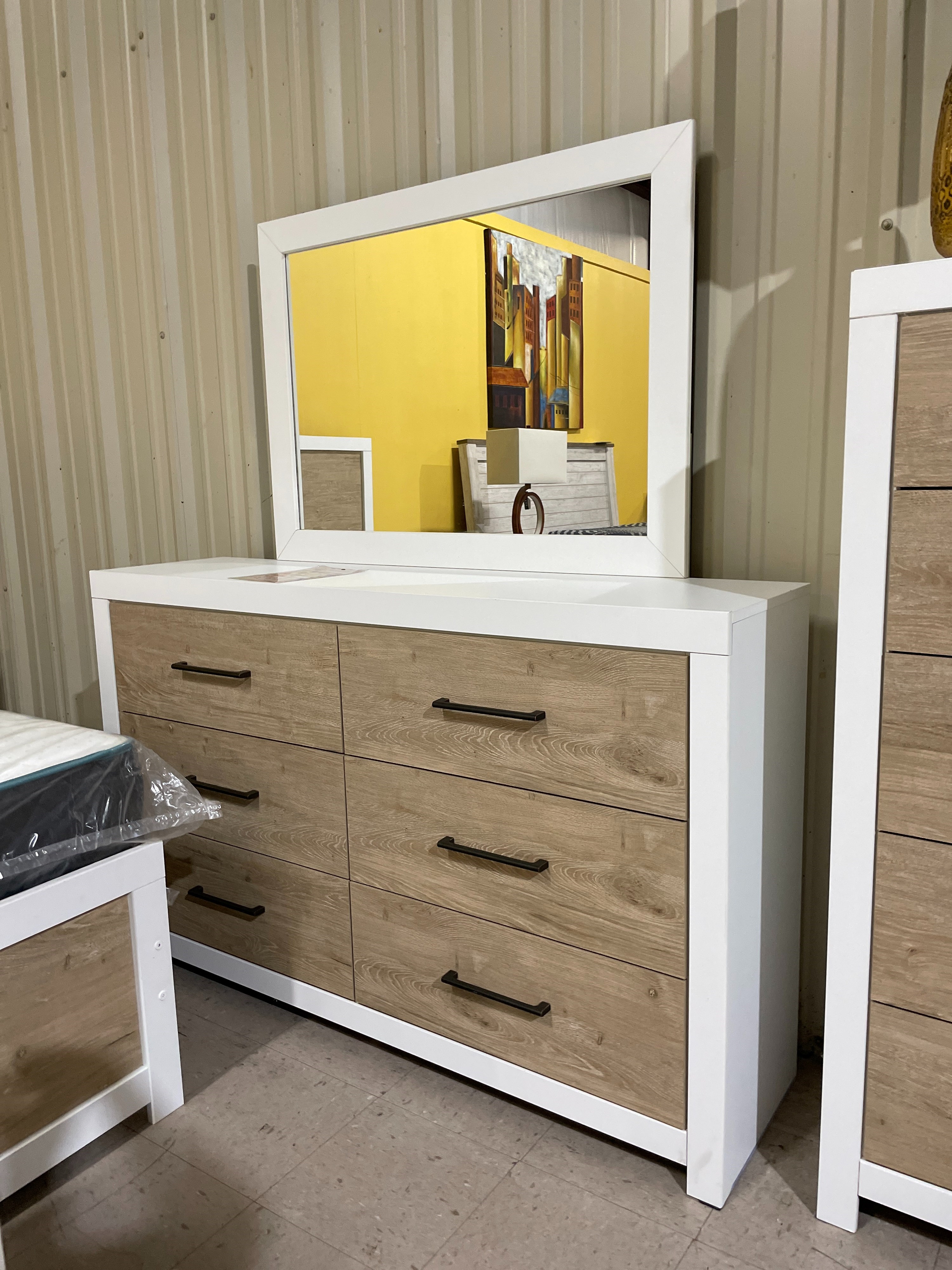 Ashley Furniture Charbitt Dresser, Six-Drawer + Mirror