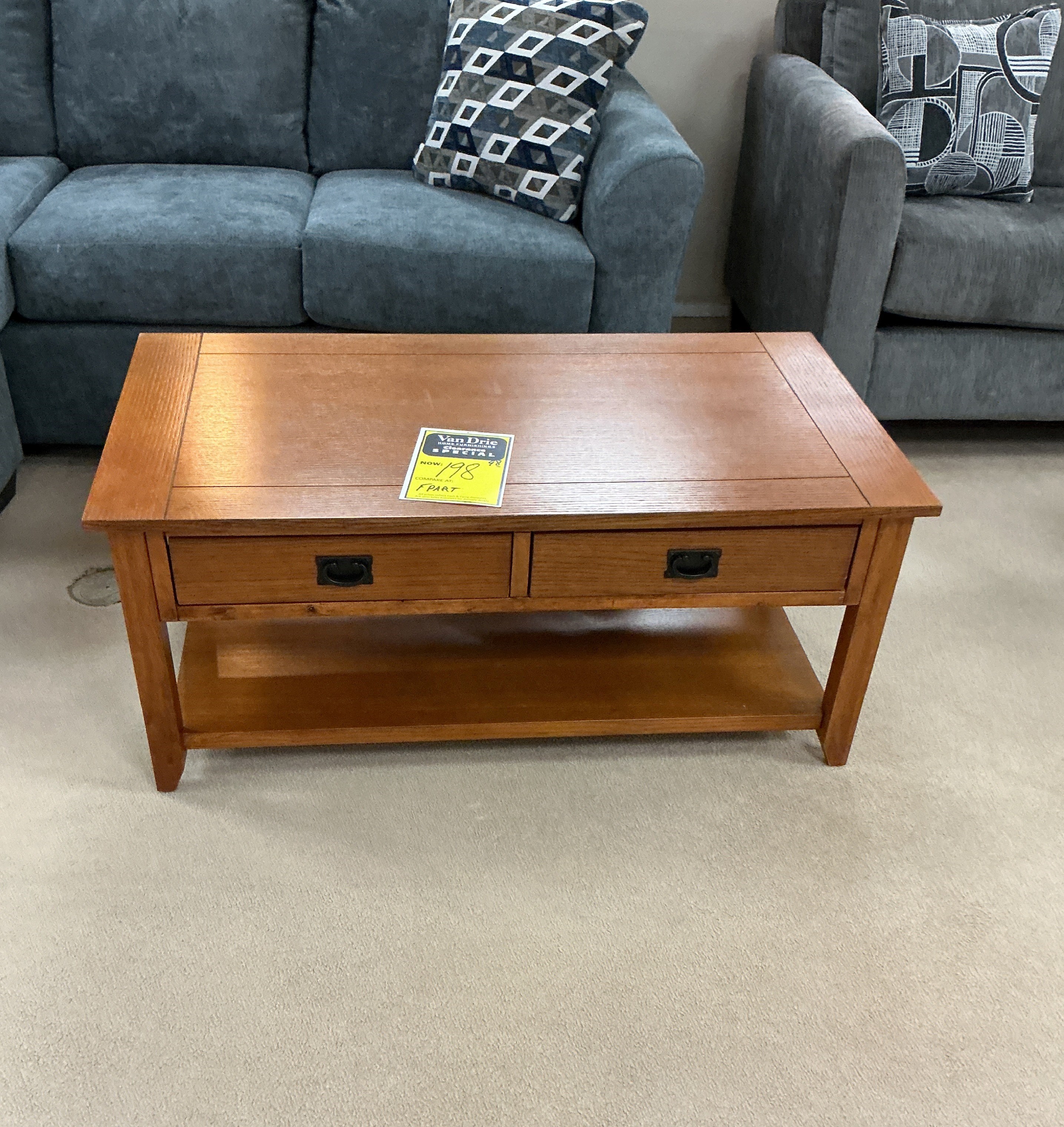 2 Drawer Cocktail Table