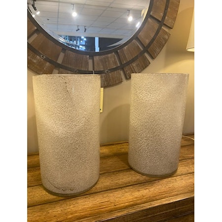 DOVETAIL FURNITURE

GLASS CYLINDER WHITE SET OF 2

CANDLE HOLDER - HURRICANE